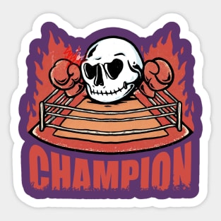 Champions fires skull Sticker